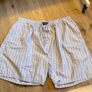 Ralph Lauren Blue and White Striped sleep shorts